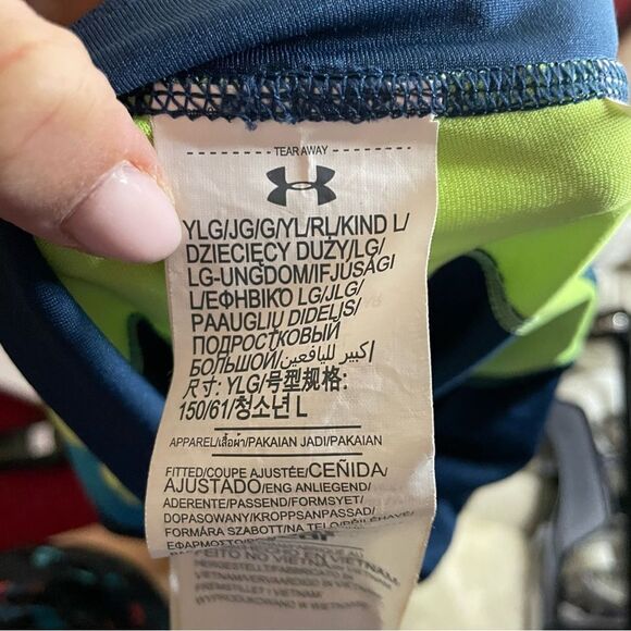 Under Armour Girl’s Colorblock Logo Leggings- Size Large - Picture 5 of 5